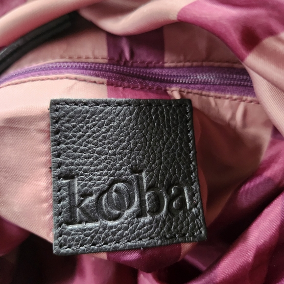 Kooba Everette Shoulder Tote Bag Black Slouchy Soft Pebbled Leather Expandable - Picture 12 of 15